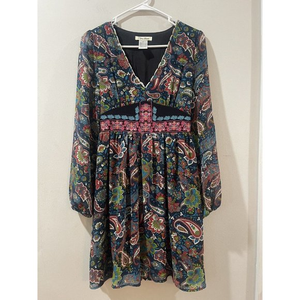 Flying Tomato‎ Women’s Small Paisley Floral Boho Embroidered